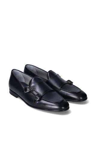 Franceschetti Enrico Leather Double Monk-Strap-Dellamoda