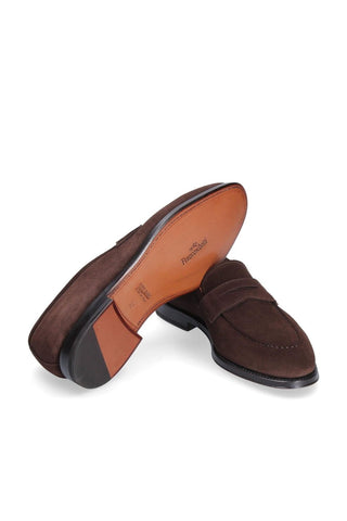Franceschetti Evan Chocolate Suede Penny Loafers (FCCT1018)-Dellamoda
