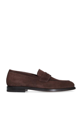 Franceschetti Evan Chocolate Suede Penny Loafers (FCCT1018)-Dellamoda