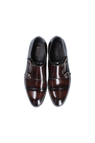 Franceschetti Genoa Calf-Skin Leather Double Monk-Straps Loafers (FCCT1023)-AmbrogioShoes