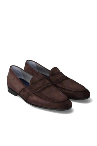 Franceschetti Giulio Suede Penny Loafer-Dellamoda