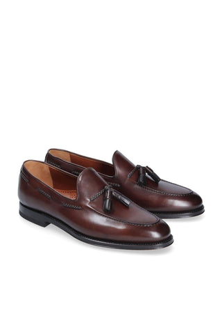 Franceschetti Harry Dark Brown Leather Tassels Loafers (FCCT1016)