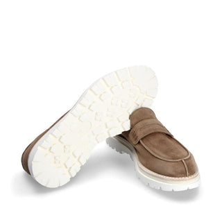 Franceschetti Miami Men's Luxury Italian Shoes Suede Leather Penny Loafer (FCCT1113)-AmbrogioShoes