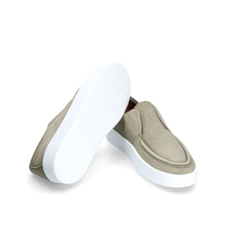 Franceschetti Morgan Light Green Suede Slip-On Sneakers (FCCT1010)-AmbrogioShoes