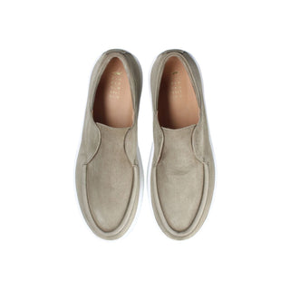 Franceschetti Morgan Light Green Suede Slip-On Sneakers (FCCT1010)-AmbrogioShoes