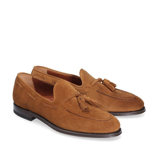 Franceschetti Oliver Men's Shoes Tobacco Suede Leather Tassels Loafers (FCCT1015)-AmbrogioShoes