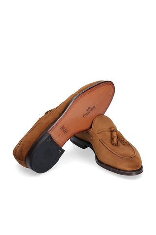 Franceschetti Oliver Tobacco Suede Tassels Loafers (FCCT1015)-AmbrogioShoes