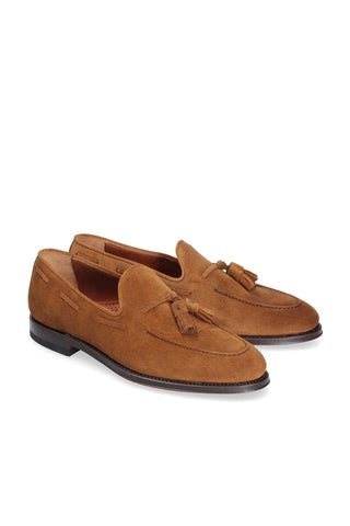 Franceschetti Oliver Tobacco Suede Tassels Loafers (FCCT1015)-Dellamoda