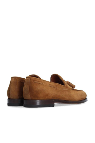 Franceschetti Oliver Tobacco Suede Tassels Loafers (FCCT1015)-Dellamoda