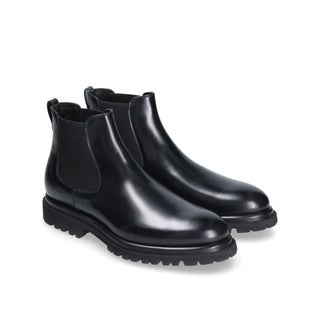 Franceschetti Olten Men's Luxury Italian Shoes Polished Calf-Skin Leather Chelsea Boots (FCCT1080)-AmbrogioShoes