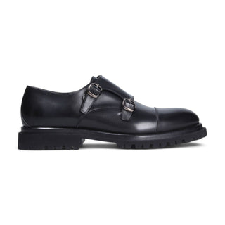 Franceschetti Zurigo Calf-Skin Leather Double Buckle Monk-Straps Loafers (FCCT1082)-AmbrogioShoes