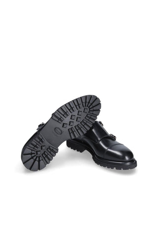 Franceschetti Zurigo Leather Double Buckle Monk-Straps Loafers (FCCT1082)-Dellamoda