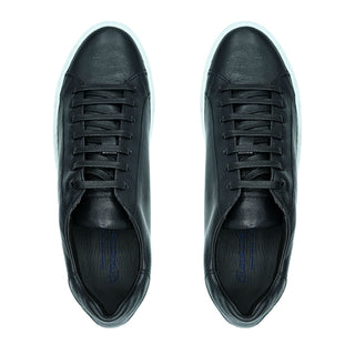 Giovacchini Ricardo Men's Shoes Black Nappa Leather Casual Sneakers (GVCN1004)-AmbrogioShoes