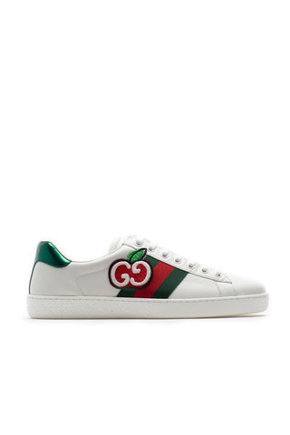 Gucci 611376 Ace White GG Apple Leather Sneakers (GGM1717)