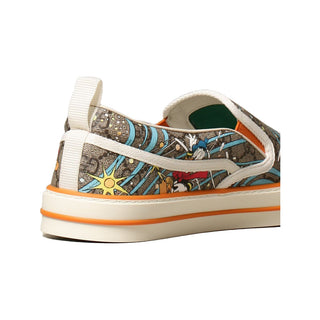 Gucci 647951 Donald Duck Men's Shoes Multi-Color PU Leather Casual Slip-On Sneakers (GGM1723)-AmbrogioShoes