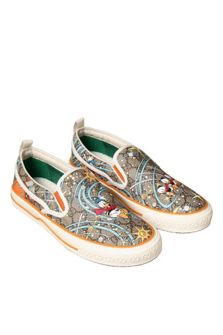 Gucci 647951 Donald Duck Multi-Color PU Leather Casual Slip-On Sneakers (GGM1723)-AmbrogioShoes