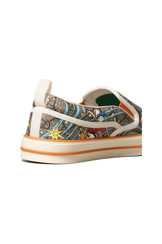 Gucci 647951 Donald Duck Multi-Color PU Leather Casual Slip-On Sneakers (GGM1723)-AmbrogioShoes