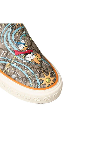 Gucci 647951 Donald Duck Multi-Color PU Leather Casual Slip-On Sneakers (GGM1723)-AmbrogioShoes