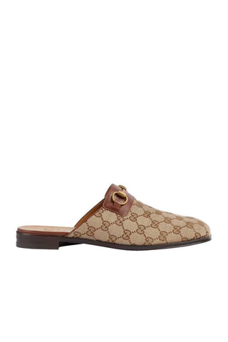 Gucci 719749 FAA0U 9768 Beige & Ebony Fabric / Leather GG Jarkata Sandals (GGM1744)-Dellamoda