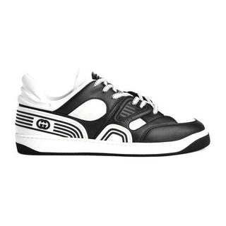 Gucci 722749 2SH80 1064 Black & White Demetra Fabric Basket Sneakers (GGM1739)-AmbrogioShoes
