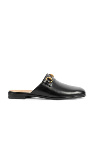 Gucci 723654 1W600 1000 Black Leather GG Jarkata Mule(GGM1743)