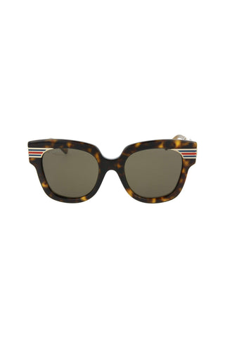 Gucci GG0281SA-002 Women's Havana Novelty Sunglasses (S)-AmbrogioShoes