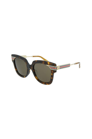 Gucci GG0281SA-002 Women's Havana Novelty Sunglasses (S)-AmbrogioShoes