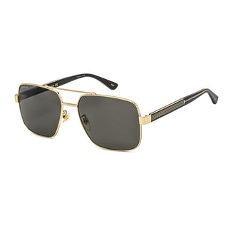 Gucci GG0529S Metal Rectangular Men's Sunglasses-AmbrogioShoes