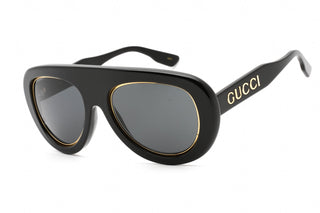 Gucci GG1152S Sunglasses Shiny Black / Dark Grey-AmbrogioShoes