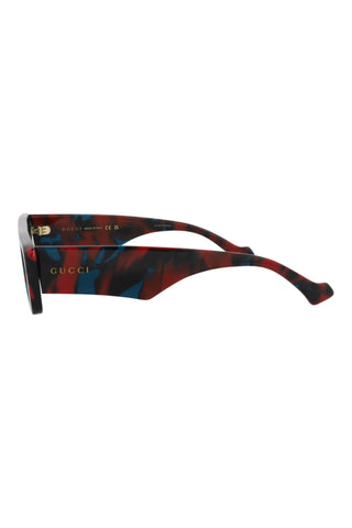 Gucci GG1331S Big Spotted Red + Petrol Havana Sunglasses-AmbrogioShoes