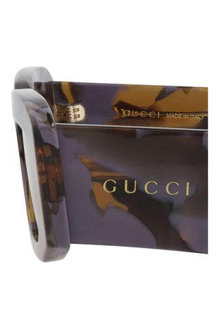 Gucci Gg1426 S Shiny Big Spotted Lilac + Brown Havana Sunglasses-Dellamoda