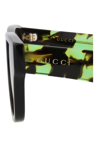 Gucci Gg1427 S Shiny Solid Black Sunglasses-Dellamoda