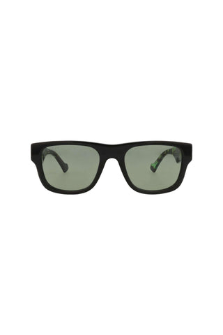 Gucci Gg1427 S Shiny Solid Black Sunglasses-Dellamoda