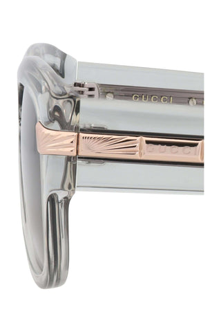 Gucci Gg1517 S Shiny Transparent Cloudy Grey Sunglasses-Dellamoda