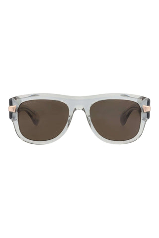 Gucci Gg1517 S Shiny Transparent Cloudy Grey Sunglasses-Dellamoda