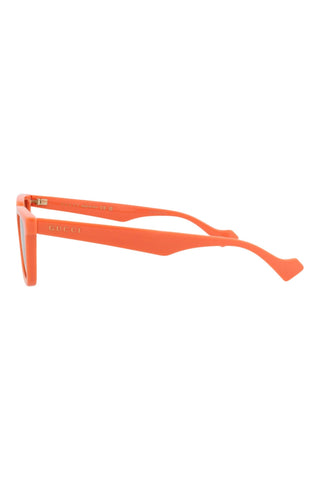 Gucci Gg1539 S Shiny Solid Orange Sunglasses-Dellamoda