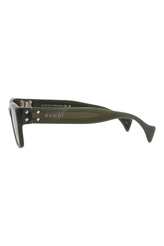 Gucci Gg1706 S Shiny Opal Olive Green Sunglasses-Dellamoda