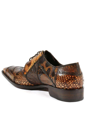 Jo Ghost 1732M Embossed Leather Derby-Dellamoda