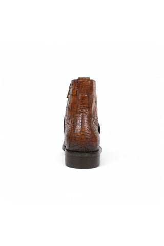 Jo Ghost 1788 Luisiana Crocodile Embossed Leather Ankle Boots (JG5322)