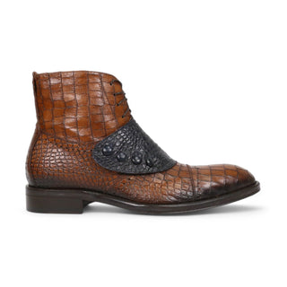 Jo Ghost 1788 Men's Shoes Luisiana Crocodile Print Leather Ankle Boots (JG5322)-AmbrogioShoes