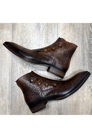 Jo Ghost 2379 Lizard Embossed Leather Boots (JG5313)