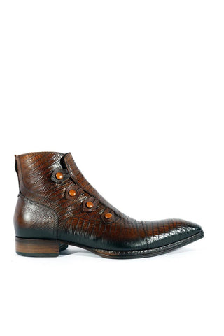 Jo Ghost 2379 Lizard Embossed Leather Boots (JG5313)