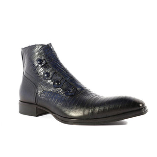 Jo Ghost 2379 Men's Shoes Lizard Print Calf-Skin Leather Boots (JG5313)-AmbrogioShoes