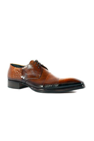 Jo Ghost 2539 Laser Cut / Leather Derby (JG5316)-Dellamoda