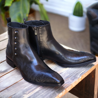 Jo Ghost 2720 Montalcino Men's Shoes Buffalo Leather Ankle Boots (JG5306)-AmbrogioShoes