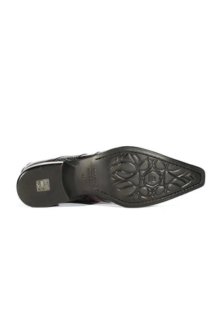 Jo Ghost 2727 BIS Crocodile Embossed / Buffalo Leather Ankle Boots (JG5302)-AmbrogioShoes