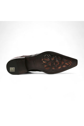 Jo Ghost 2727 BIS Crocodile Embossed / Leather Ankle Boots-AmbrogioShoes