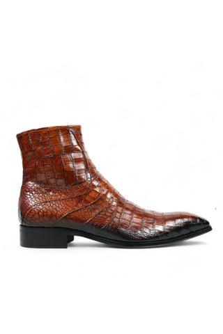 Jo Ghost 2727 BIS Crocodile Embossed / Leather Ankle Boots