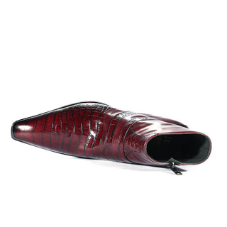 Jo Ghost 2727 BIS Crocodile Print / Buffalo Leather Ankle Boots (JG5302)-AmbrogioShoes