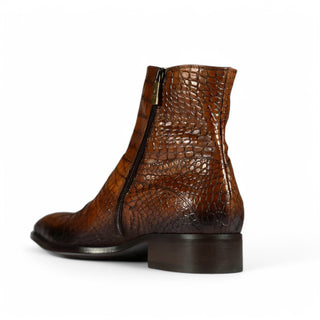 Jo Ghost 2727 BIS Crocodile Print / Leather Ankle Boots-AmbrogioShoes
